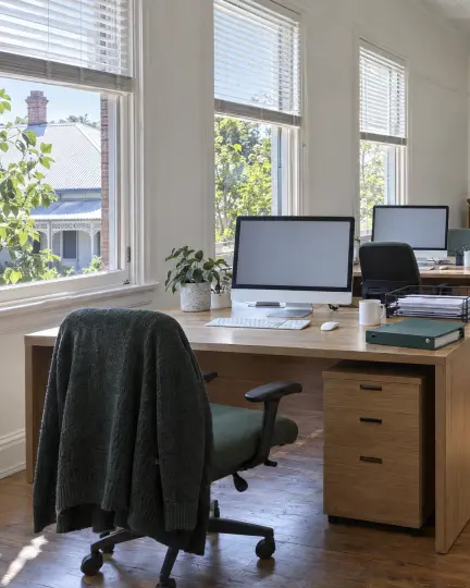 The Plainbook office at midday