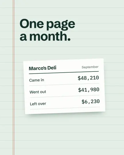 One page a month.